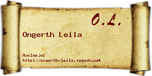 Ongerth Leila névjegykártya